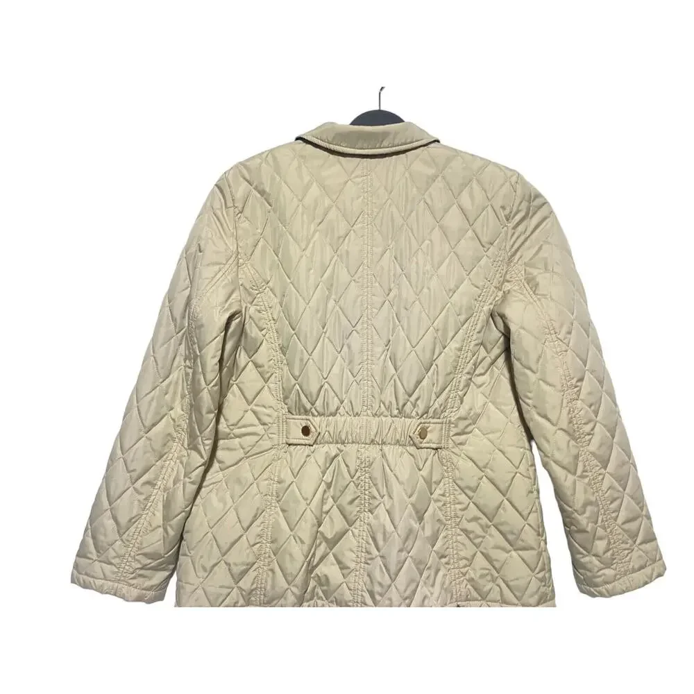 Charter Club Women's Large White Lightweight Jacket Zip Snap Lined